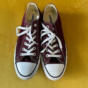 Maroon Low Top Converse